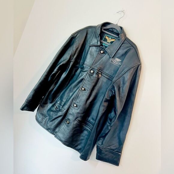GENUINE LEATHER JACKET MILLER GENUINE DRAFT SIZE XL - Picture 3 of 7